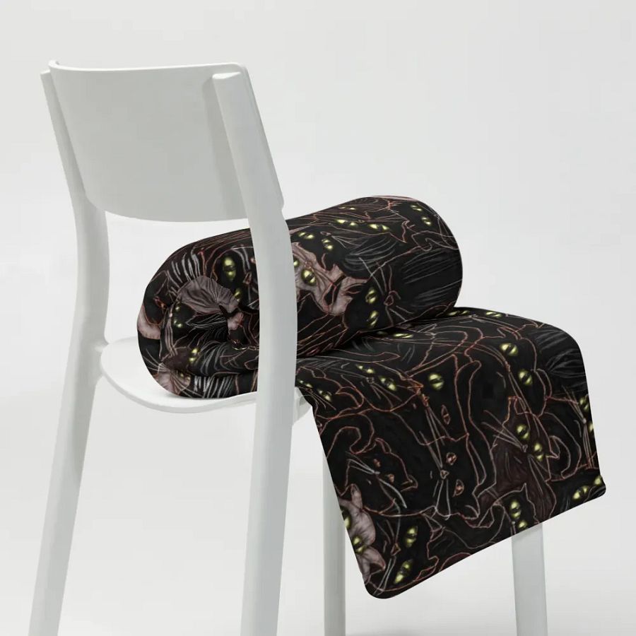 Black Cats Throw Blanket product image (20)