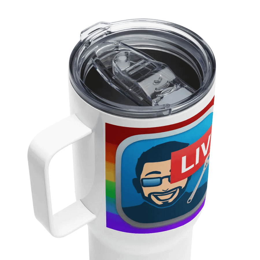 Mr. Moderator Rainbow Travel Mug (25oz) - Right-Handed Edition product image (4)