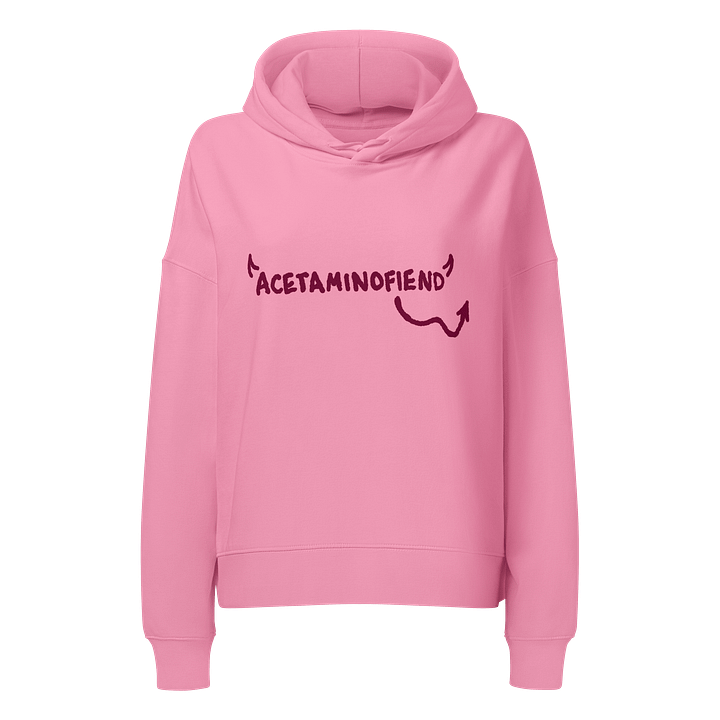 ACETAMINOFIEND handwritten (maroon) boxy women's hoodie product image (1)