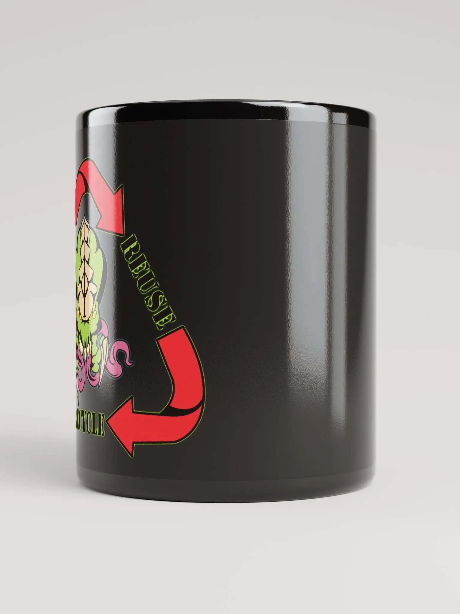 Biomass Reduce Reuse Recycle Mug (Black) [R] product image (3)