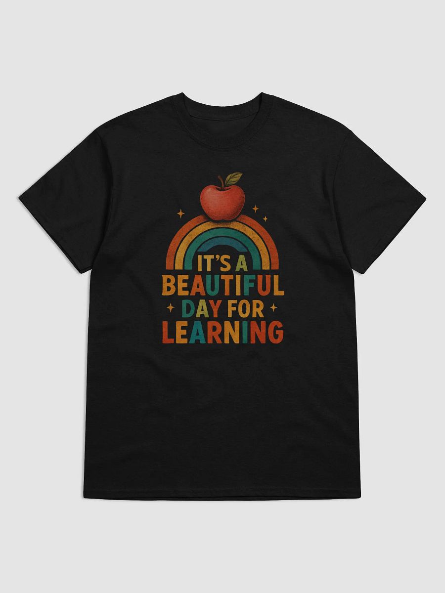 It’s a Beautiful Day for Learning T-Shirt – Retro Rainbow Teacher Shirt product image (1)