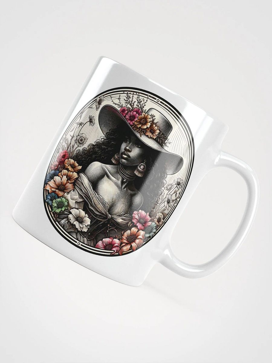 Floral Muse White Glossy Mug product image (3)