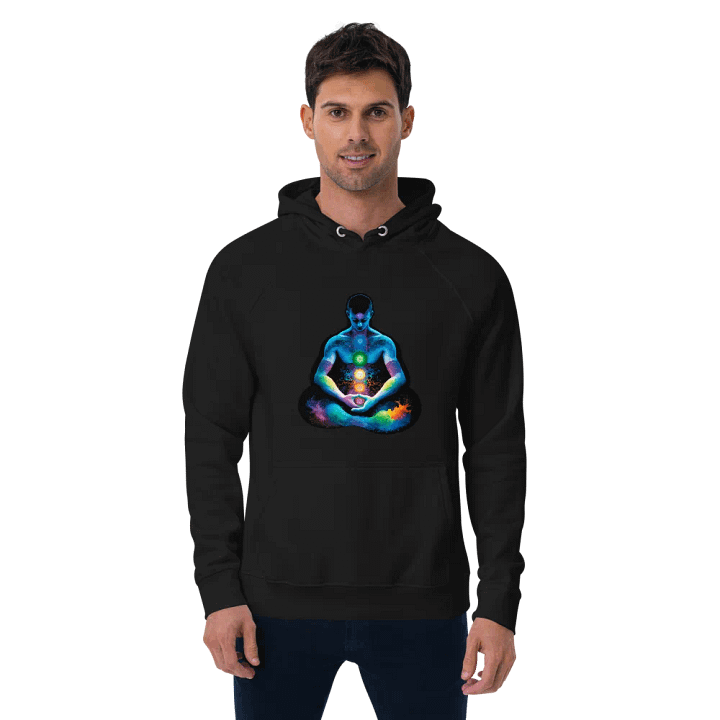 [Meditation] - Unisex Eco Raglan Hoodie product image (6)