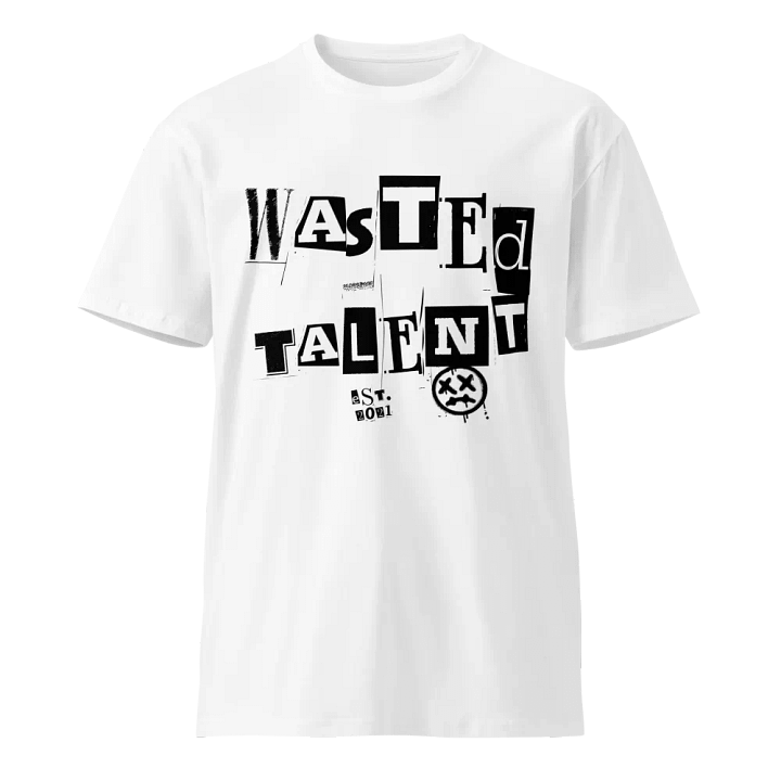 WASTED TALENT EST. T-SHIRT white product image (1)