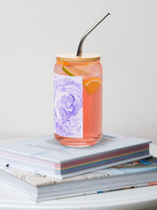 WRAPPED IN HOLY SPIRIT LAVENDER GLASS CUP product image (2)