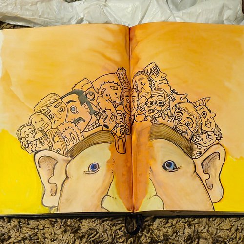 WIP - working on a couple different doodles. This is one of them. Keep creating.