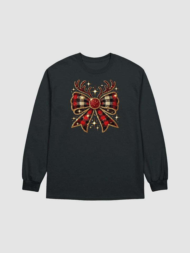 Festive Plaid Antler Bow Decoration product image (4)