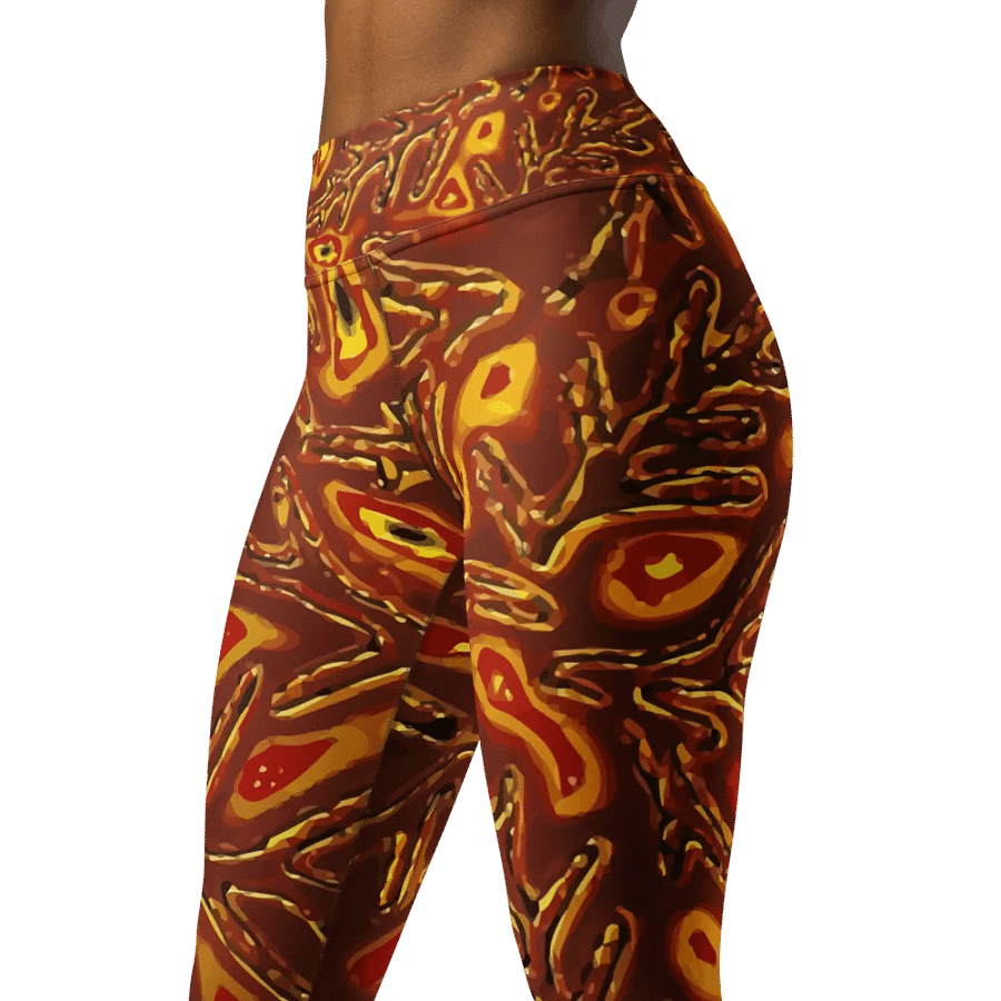 Japanese Fiery Abstract Full Length Yoga Leggings product image (7)