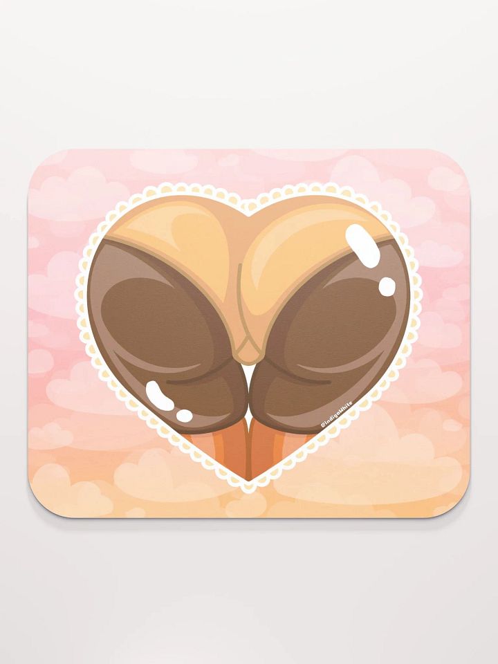 Orange Heart Booty Mousepad product image (2)