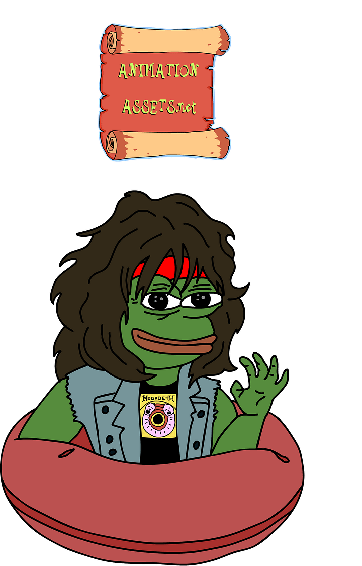 [FREE] Rockstar Pepe in Water Ring Waving product image (1)