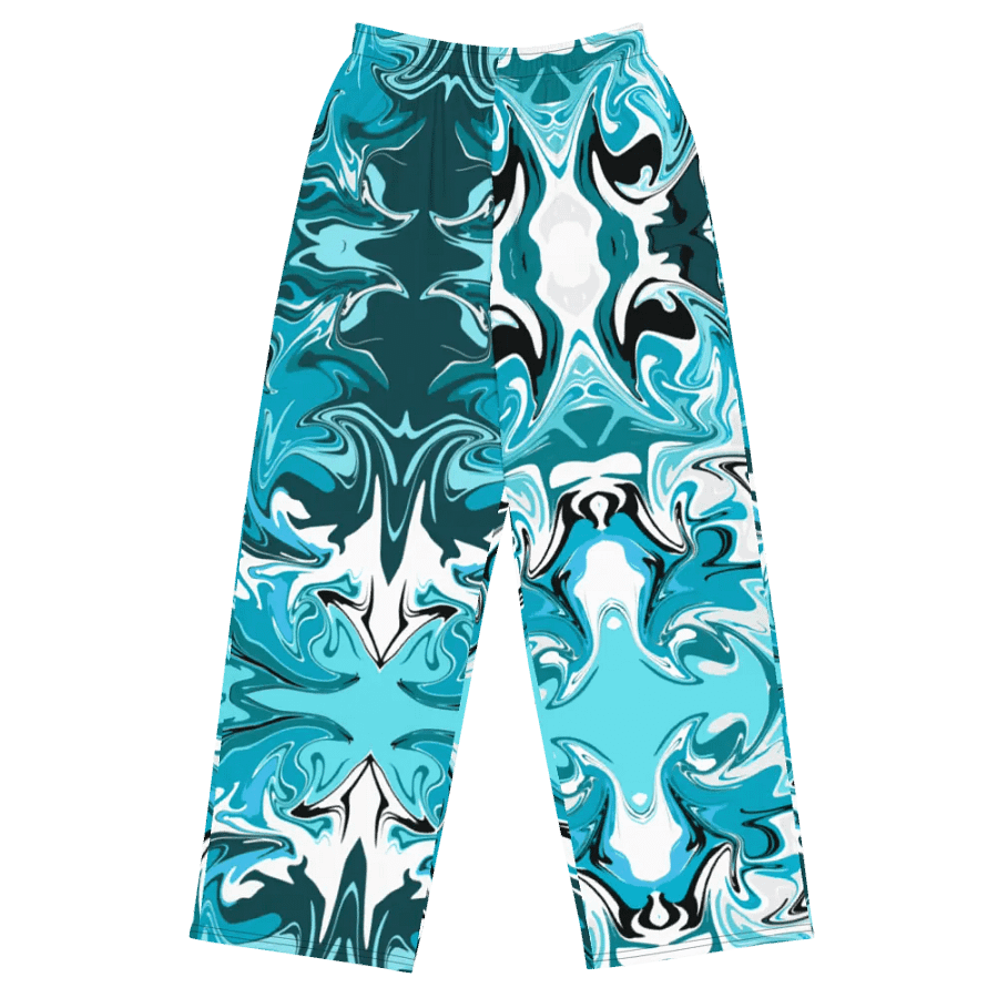 Blue Swirl Unisex Wide Leg Bottoms product image (4)
