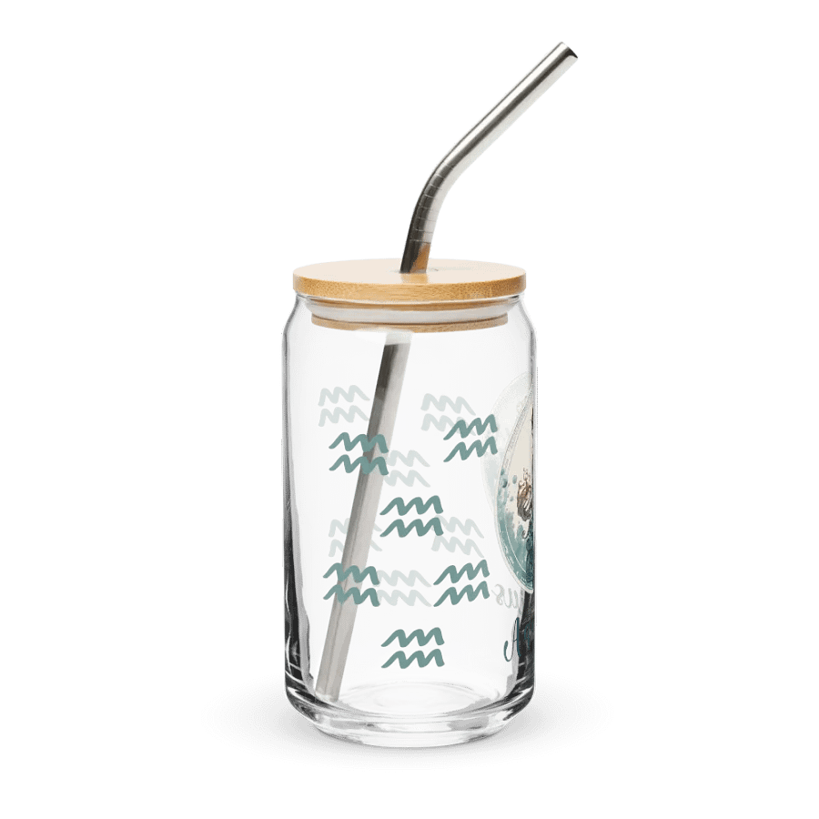 Aquarius Zodiac Glass Can Sipper product image (5)