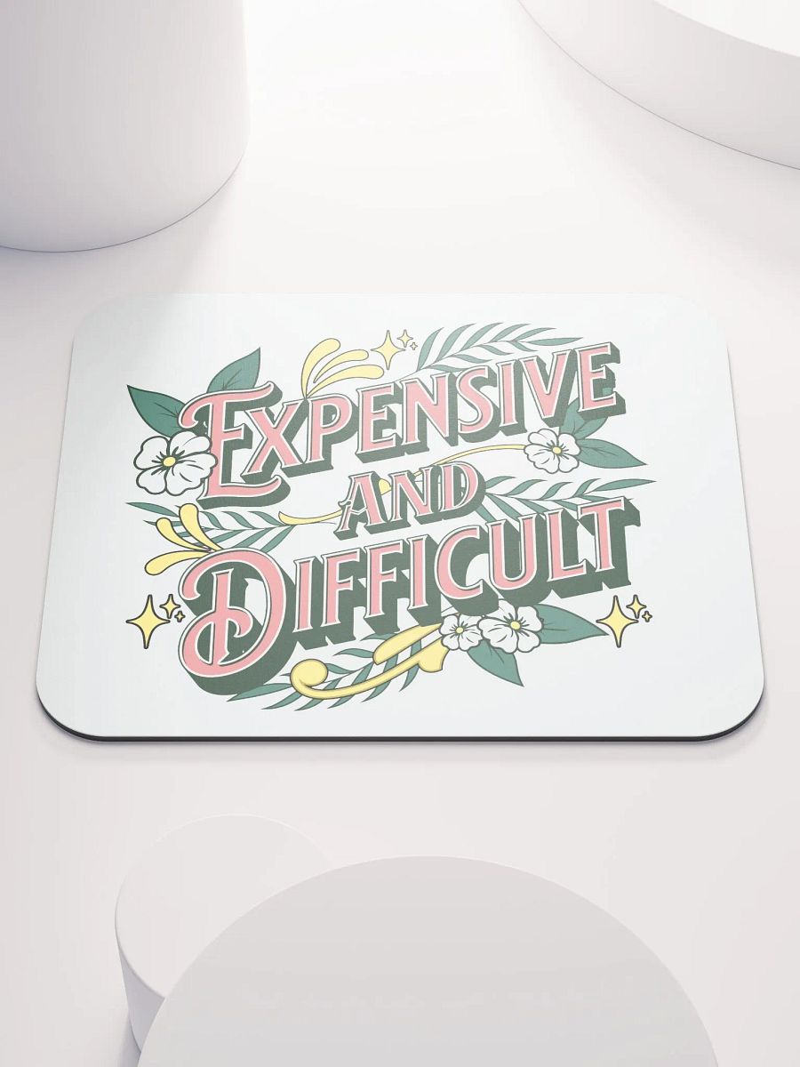 Expensive And Difficult Vintage Floral Mouse Pad product image (2)