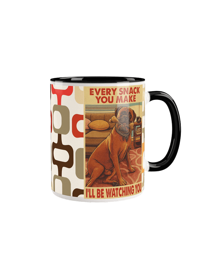 Every Snack You Make –Mid Century Funny Bullmastiff 11oz Coffee Mug | Retro Vintage Dog Lover Gift, Big Dog Humor Cup product image (2)