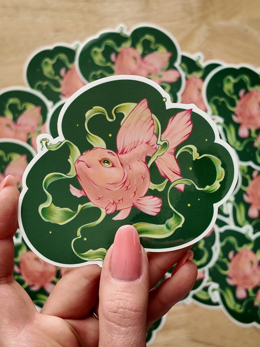 Pink Fish Sticker product image (1)