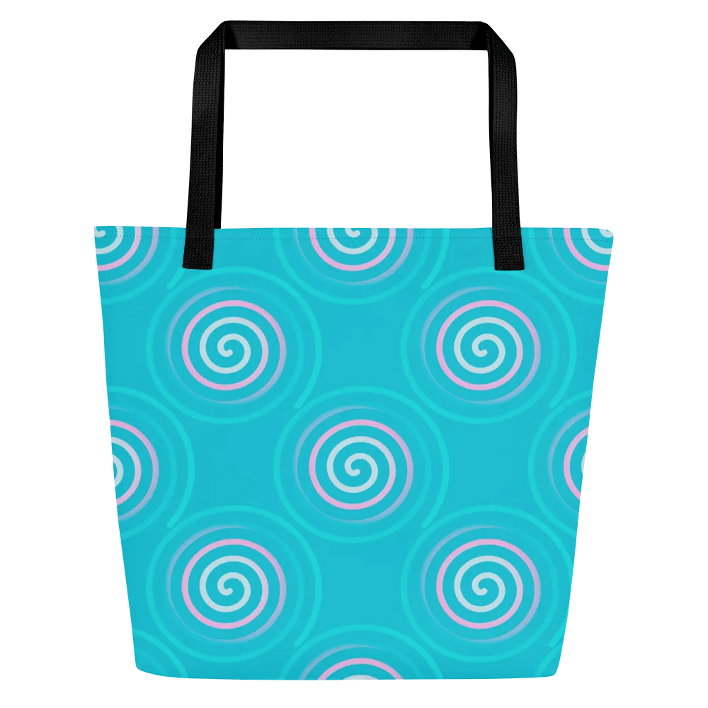 Beautiful Minimalist Ocean Swirl Pattern All Over Print Tote product image (1)