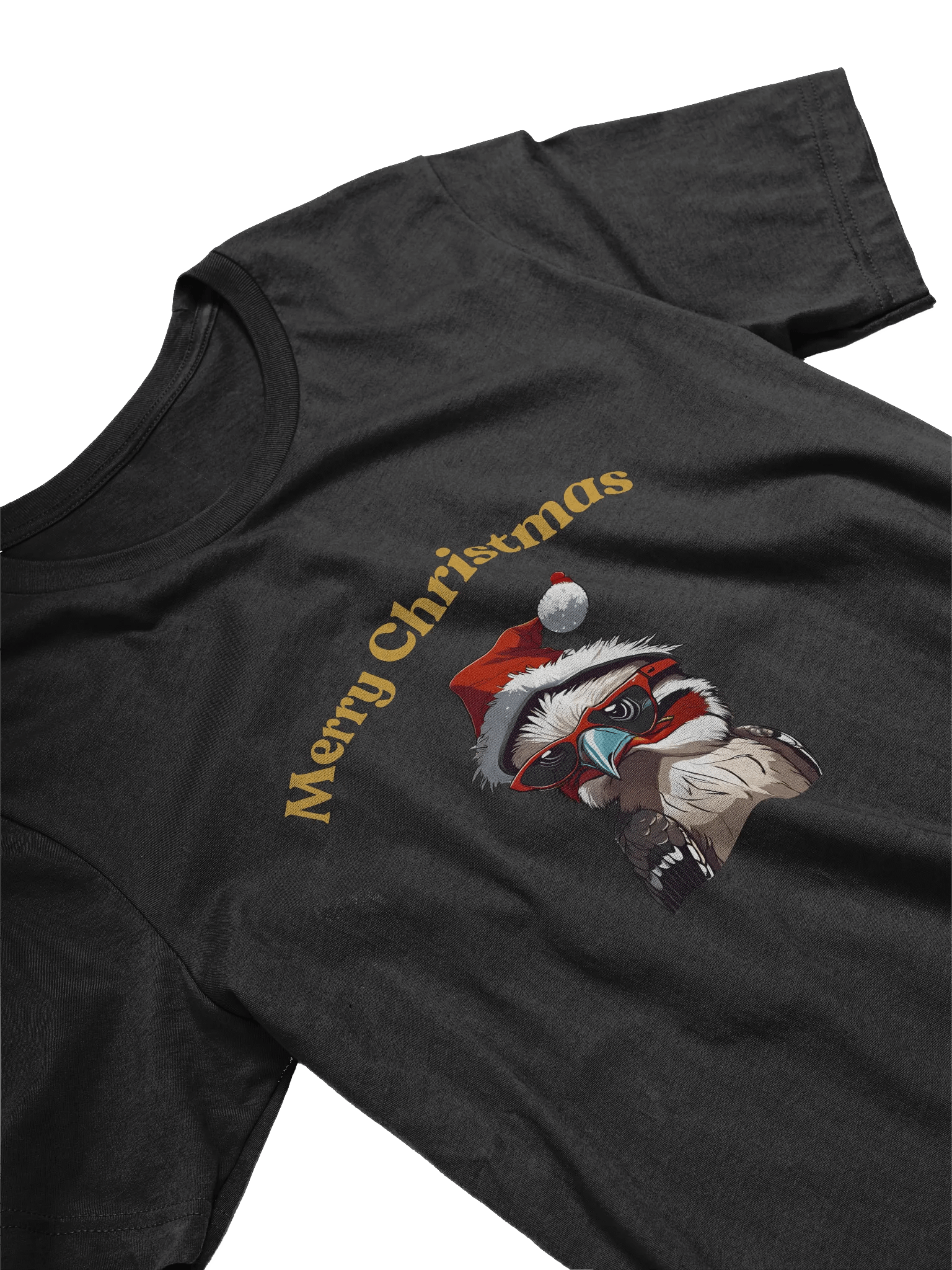 Festive Kookaburra Merry Christmas T-Shirt - 2 - Gold product image (3)