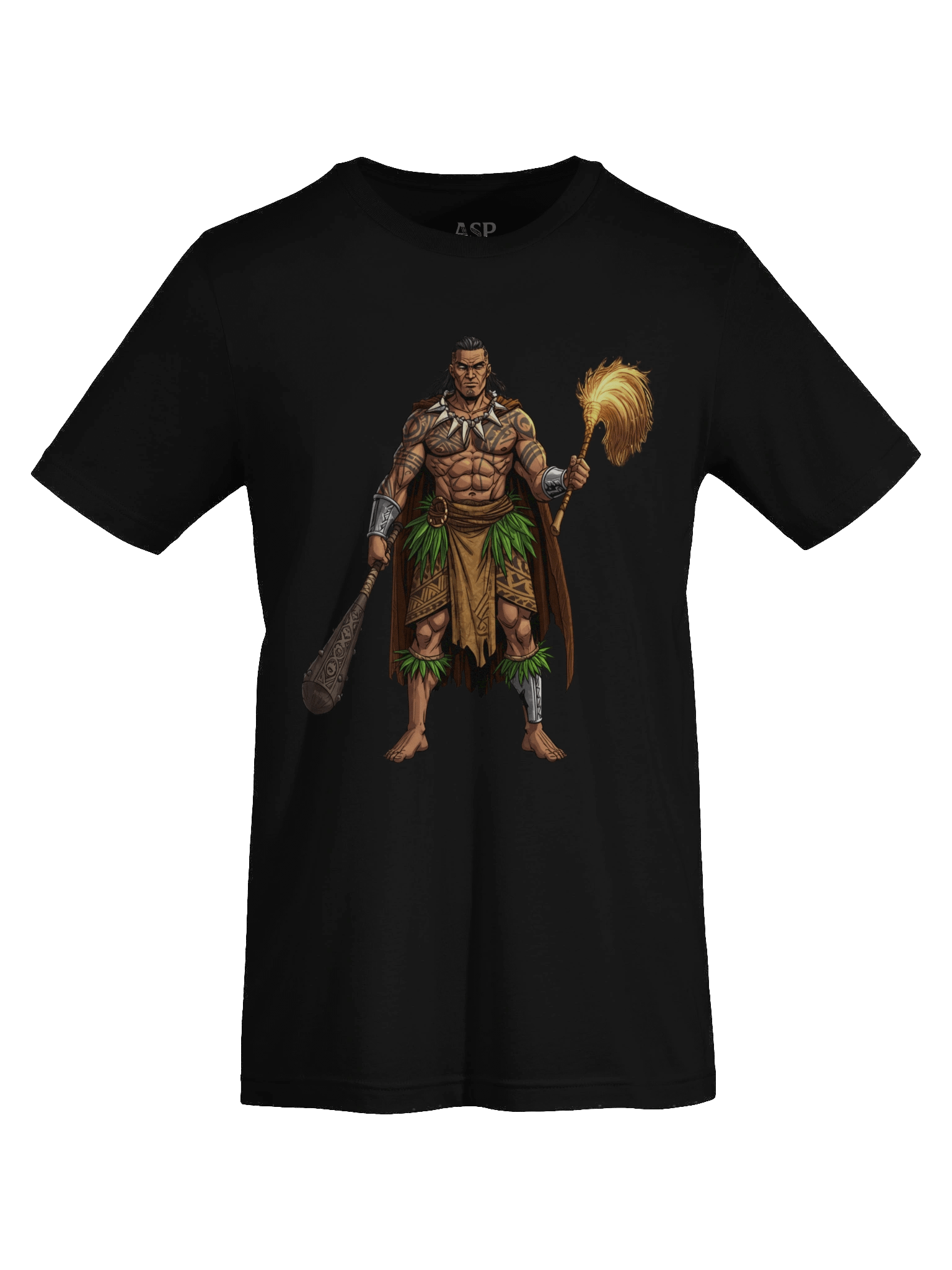 Samoan Matai Warrior T-Shirt – Tribal Chief Design with Traditional Polynesian Weapon & Fue product image (7)
