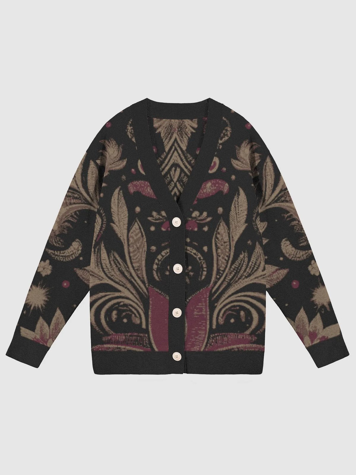 Floral Fusion Jacquard Knit Cardigan | Jardin Julie