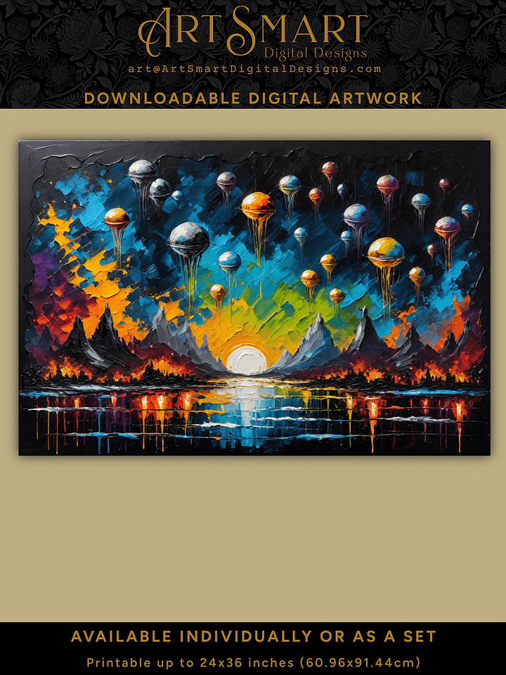Abstract Alien Invasion 1-5 - Digital Download product image (1)
