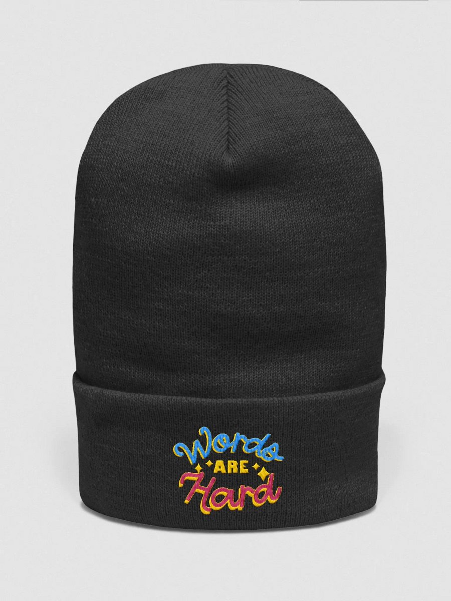 Words Are Hard Cuffed Beanie product image (8)