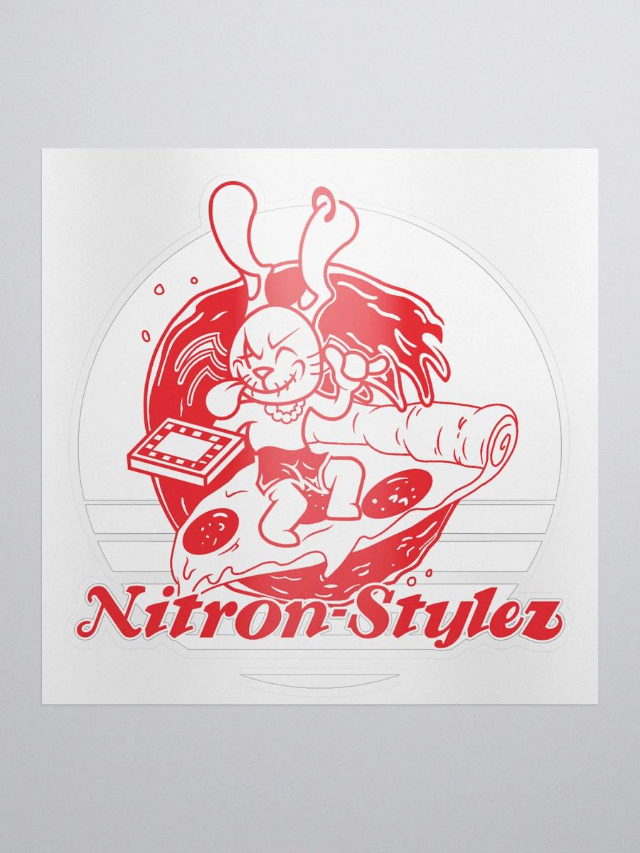 Weirder Stuff Collection - Surfer-Hare Pizza Kiss Cut Sticker product image (3)