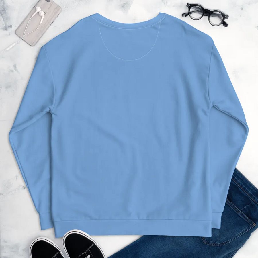 Plain Light Blue True Summer Unisex Recycled Polyester Heavyweight Premium Sweatshirt by Treasure Pie product image (9)