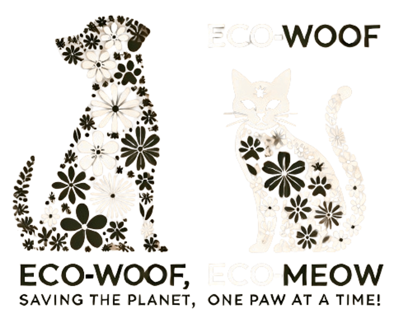 Eco-Paws: Floral Pet Silhouette Art