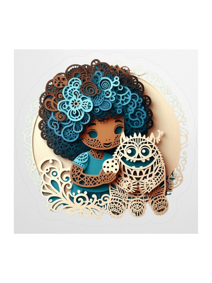 Whimsical Curly Hair Fantasy Stickers product image (3)