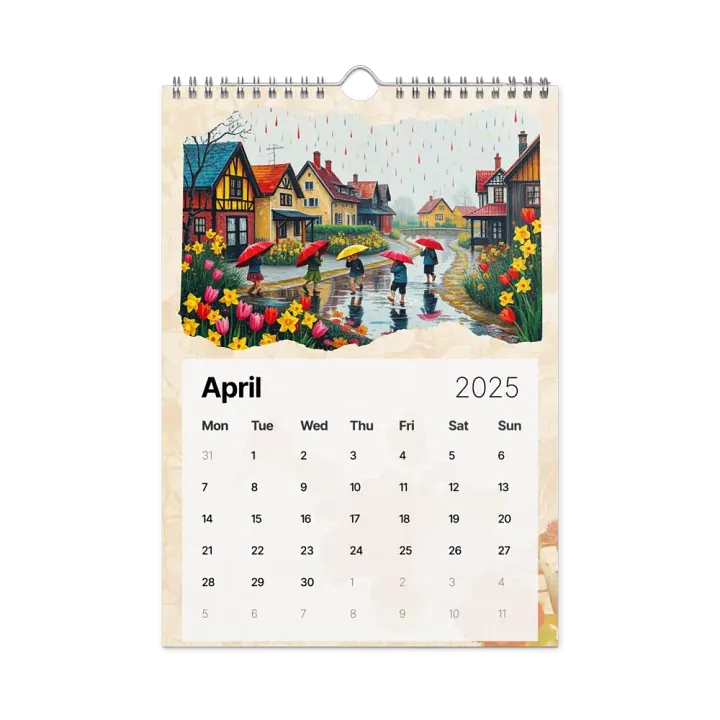 FOLK ART WALL CALENDAR 2025 product image (1)