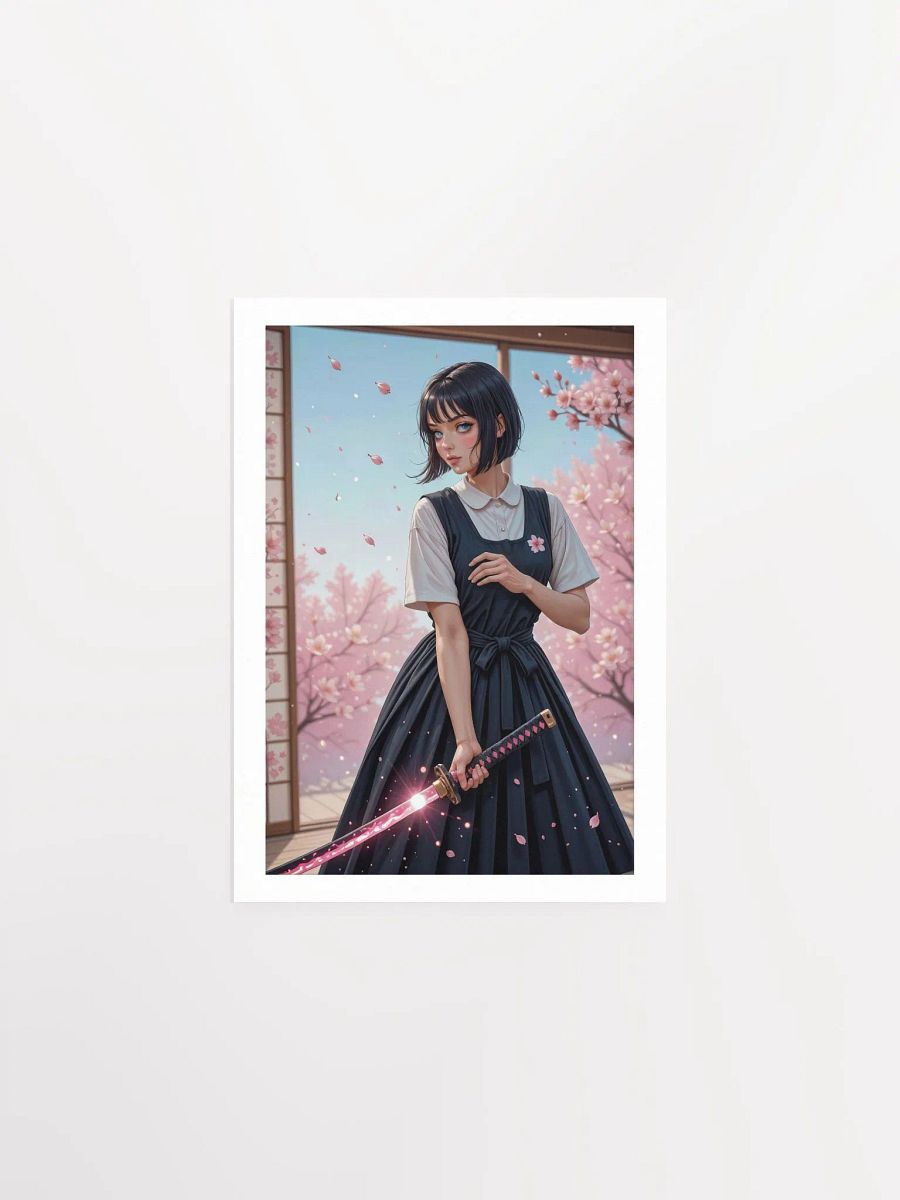 Cherry Blossom Samurai Girl Wall Art Poster product image (2)