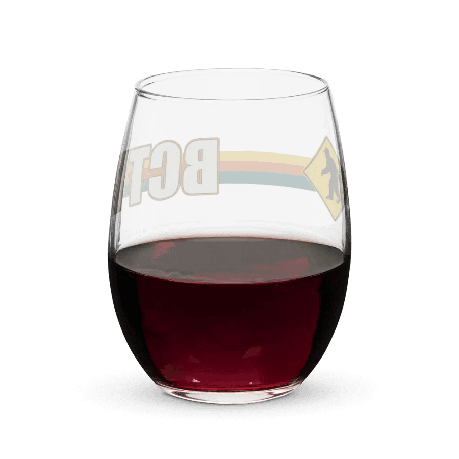 BCTV Oldschool Logo Stemless Wine Glass product image (6)