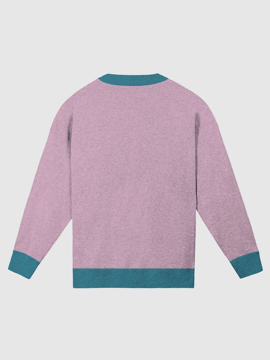 ANGELIC (lg. lined design, lilac and teal) knitwear relaxed crewneck product image (8)