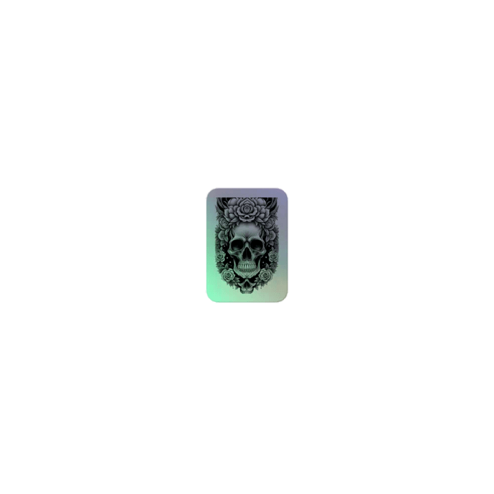 Ethereal Skull and Roses Holographic Sticker Sheet product image (1)