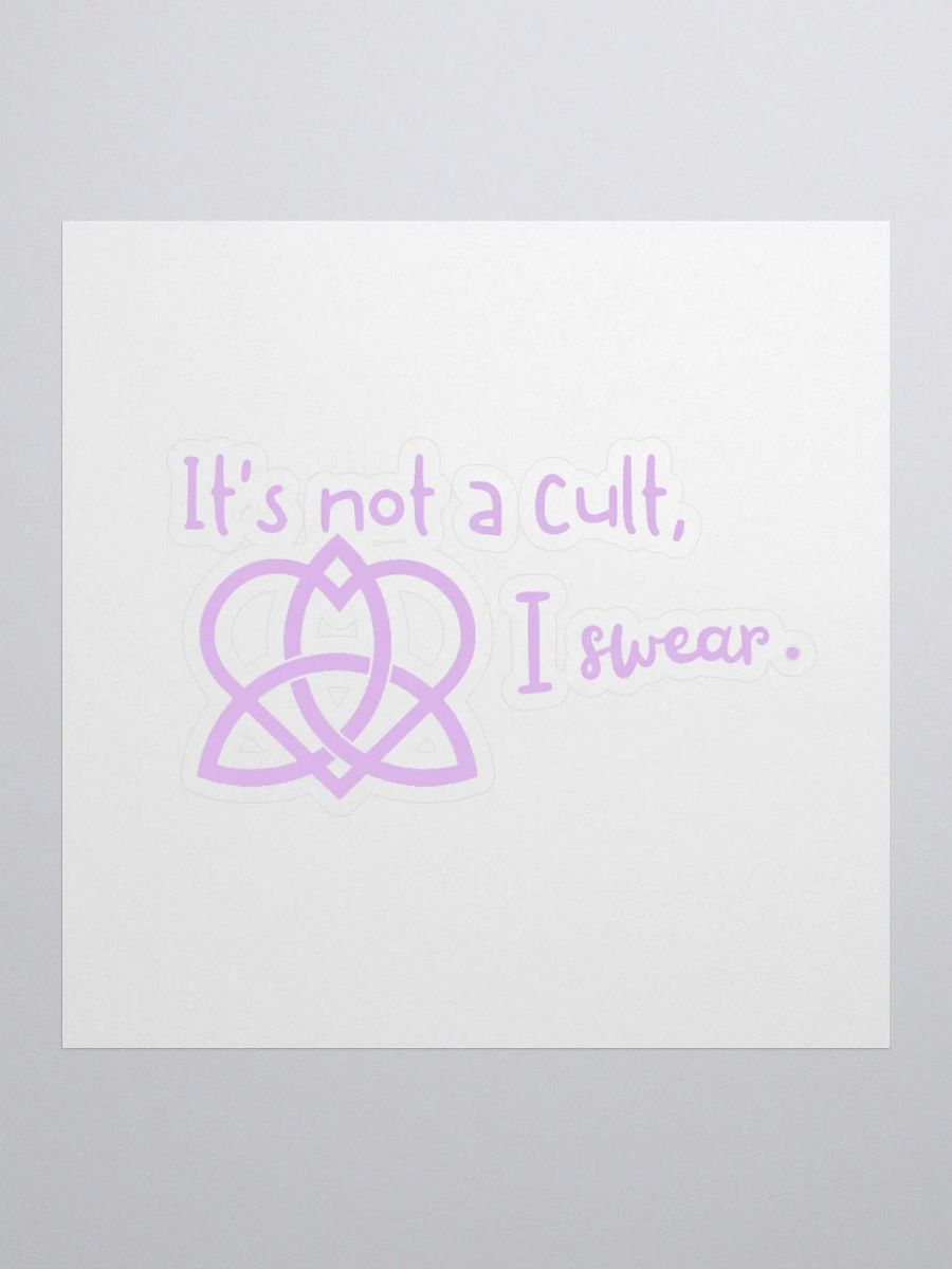 It's not a cult I swear Sticker, Pink product image (3)