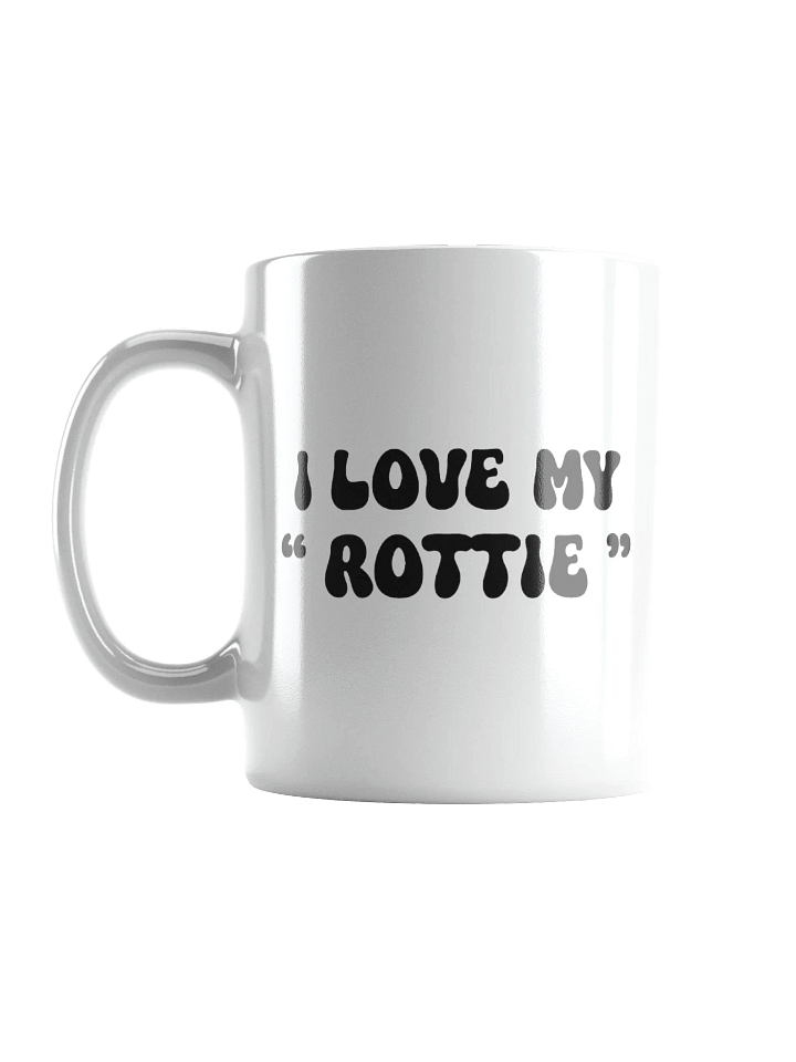 I Love My "Rottie" Retro Chic Small Ceramic Mug For Rottie Lovers product image (2)