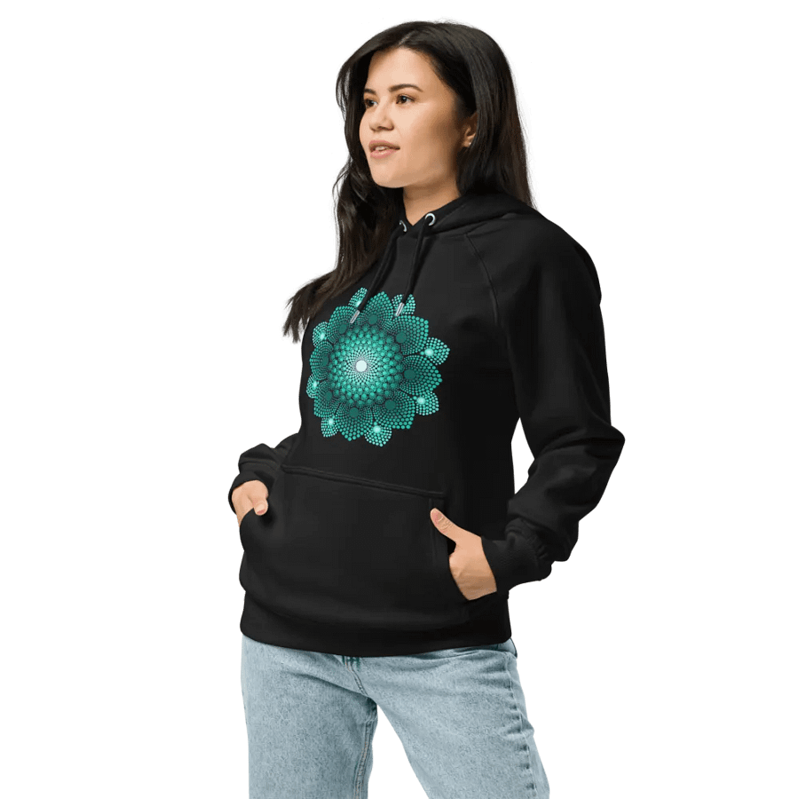 Turquoise Dot Mandala Unisex Eco Hoodie product image (1)