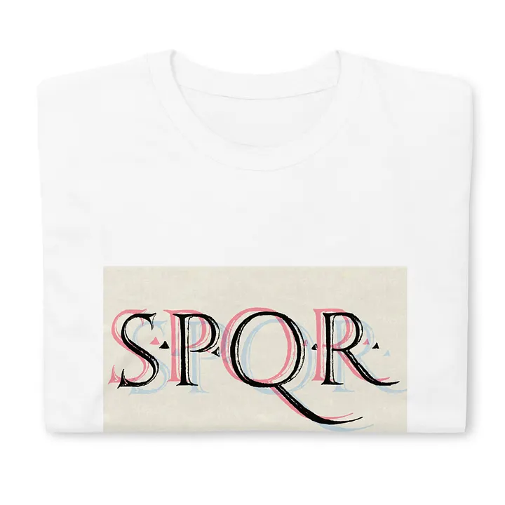 SPQR Roman Senatus Populus Que Romanus, White T-Shirt product image (2)