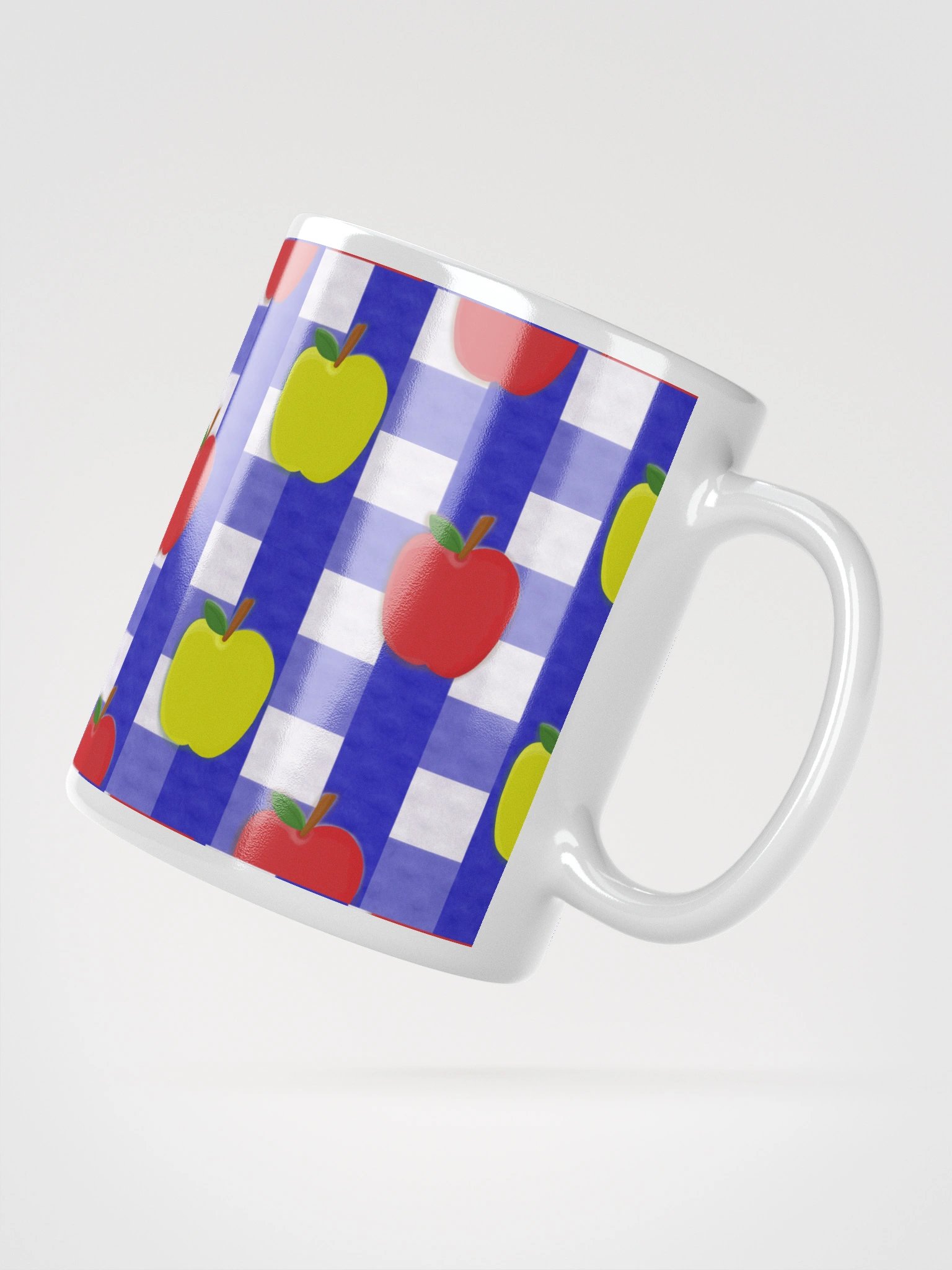Apple Gingham in Blue Mug product image (2)