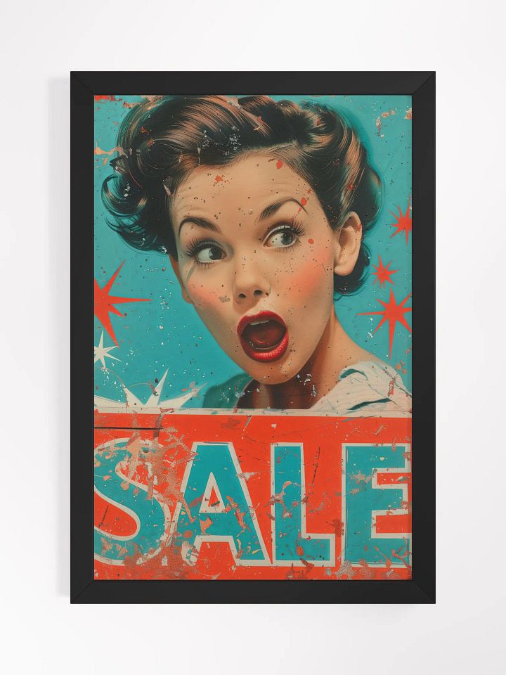Pin-Up Surprise Sale - Pop Art Poster Framed product image (1)