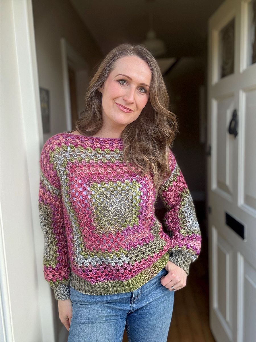 Crochet Granny Square Sweater Pattern Pdf Size Xs-5X (30-62" Chest) / Easy Crochet Pullover Pattern product image (7)