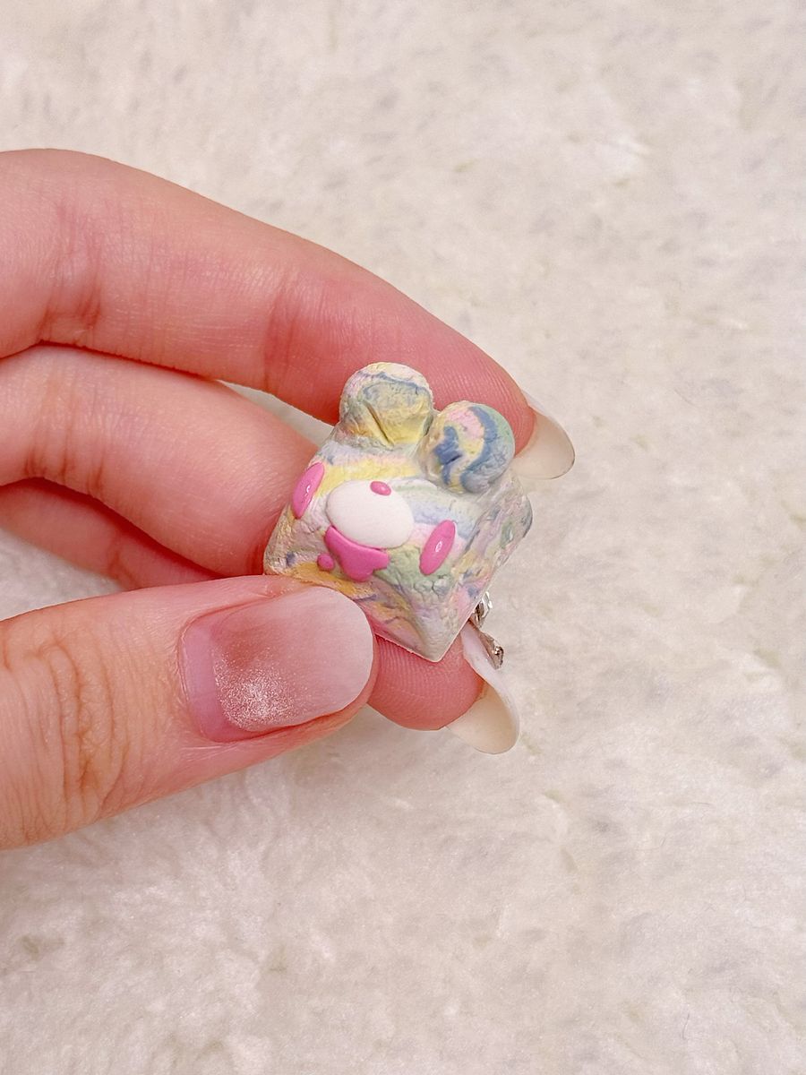Tie Dye Gloomy Bear Keycap product image (2)