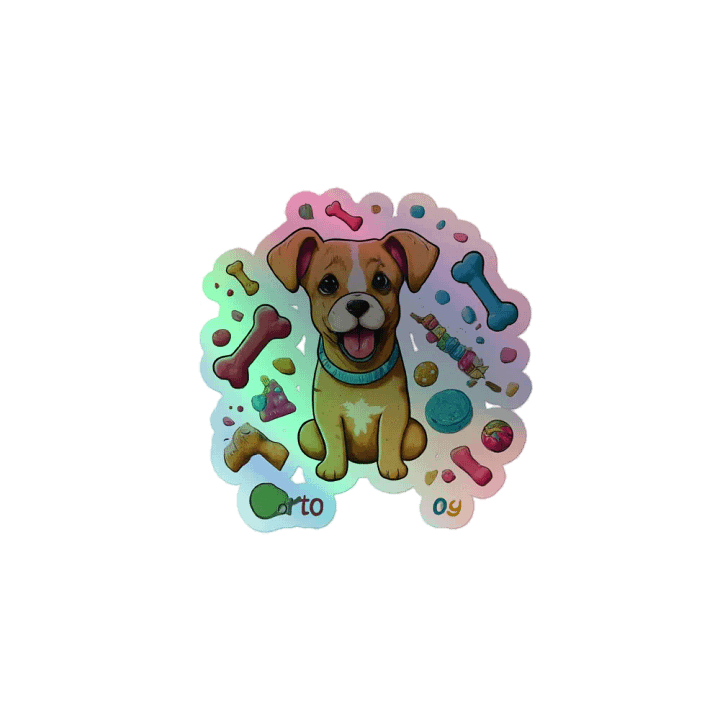Puppy Playtime Holographic Sticker Sheet product image (1)