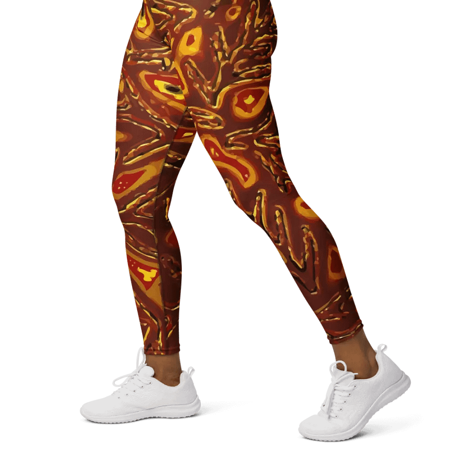 Japanese Fiery Abstract Full Length Yoga Leggings product image (6)