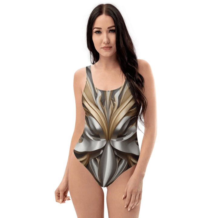 Abstract metallic swimming suit product image (1)