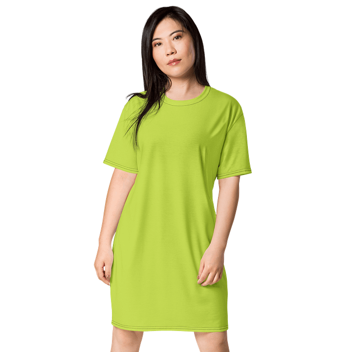 Oversized T-Shirt Dress - Fresh Mindaro, Sizes 2XS-6XL product image (1)