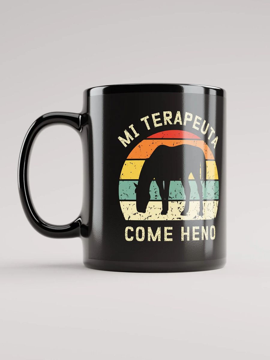 "Mi terapeuta come heno" Mug negro product image (6)