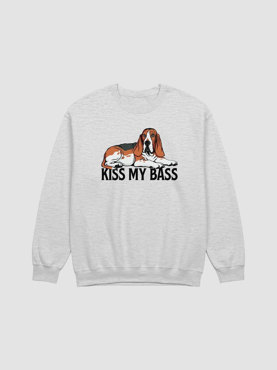 Kiss My Bass Sweatshirt | Funny Shirt for Basset Hound(Tricolor) Owners product image (26)