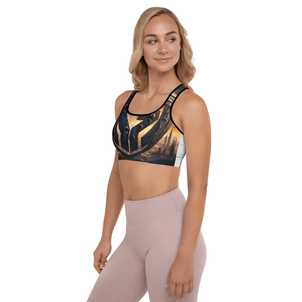 Mystic Cityscape Emblem Padded Sports Bra product image (3)