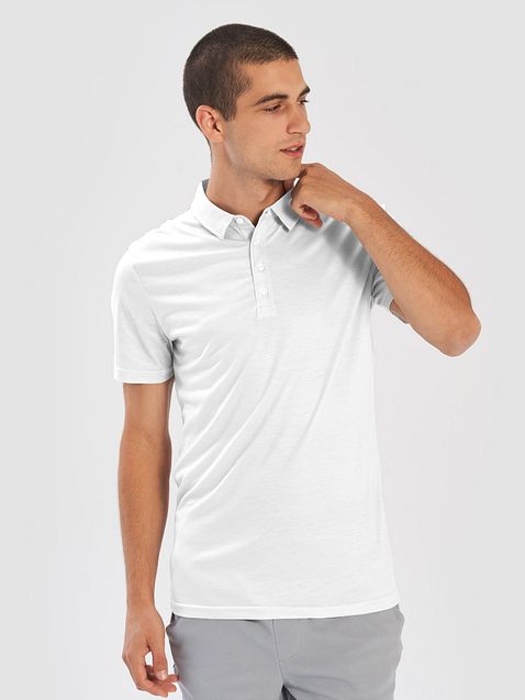 Photo showing Men's All-Over Print Slim Fit Polo Shirt